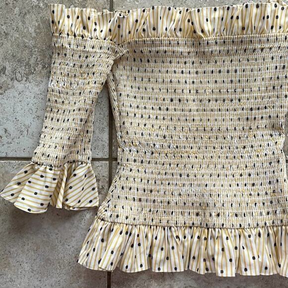 CAROLINE CONSTAS Calida Smocked Top - Picture 10 of 16